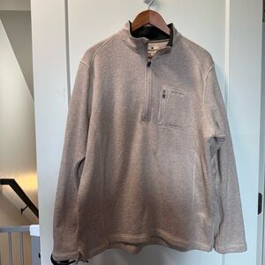 Woolrich Men's Oatmeal Cream Knit 1/4 Zip Sweater Pullover Sweatshirt Neutral XL